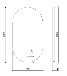 Зеркало с подсветкой Boheme FLAT Vallessi 110x60 в ванную от интернет-магазине сантехники Sanbest