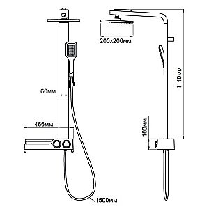 Душевая система Aquanet SF1706CS-1 купить в интернет-магазине сантехники Sanbest
