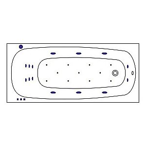 Ванна с гидромассажем WhiteCross LAYLA ULTRA 180x80 белая/хром купить в интернет-магазине Sanbest