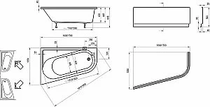 Ванна Ravak CHROME 170х105 купить в интернет-магазине Sanbest