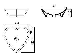 Раковина Creavit Love 45 TP149.40000 45 черная купить в интернет-магазине Sanbest