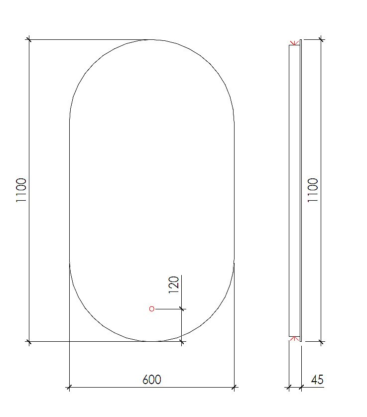 Зеркало с подсветкой Boheme FLAT Vallessi 110x60 в ванную от интернет-магазине сантехники Sanbest