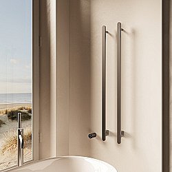 Полотенцесушитель электрический Vincea VTD-2VT1GM вороненая сталь, таймер купить в интернет-магазине сантехники Sanbest