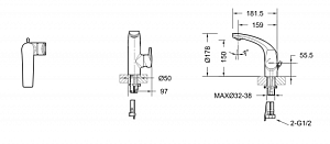 Смеситель для раковины Bravat Nizza F1353387CP-RUS купить в интернет-магазине сантехники Sanbest