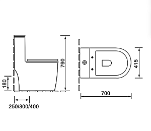 Унитаз моноблок SantiLine SL-5019MB купить в интернет-магазине Sanbest