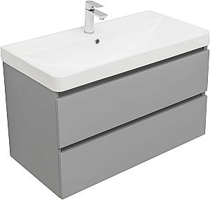 Тумба с раковиной Aquanet Вега 2.0 337962/323883 90 мисти грин для ванной в интернет-магазине Sanbest