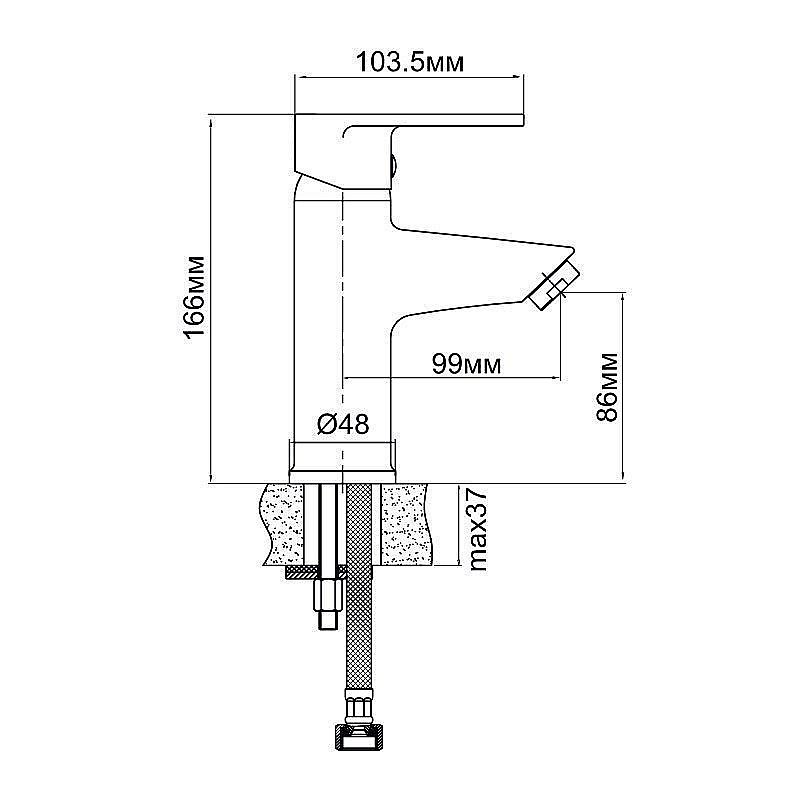 Смеситель для раковины Aquanet Opal SD20033 купить в интернет-магазине сантехники Sanbest
