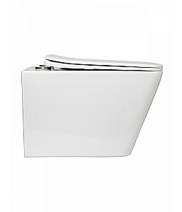 Унитаз подвесной Agger AT10150 безободковый, с инсталляцией, смыв торнадо, с крышкой микролифт, белый глянцевый купить в интернет-магазине Sanbest