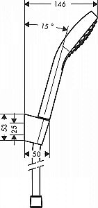 Душевая гарнитура Hansgrohe Croma Select E 1jet 26412400 купить в интернет-магазине сантехники Sanbest