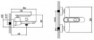 Смеситель для ванны Bien Hermes Черный купить в интернет-магазине сантехники Sanbest