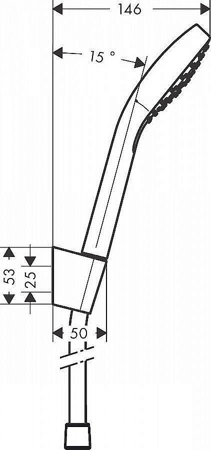 Душевая гарнитура Hansgrohe Croma Select E 1jet 26412400 купить в интернет-магазине сантехники Sanbest