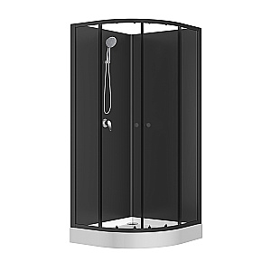 Душевая кабина Loranto NEO CS-21800-BP 90х90 прозрачное стекло/профиль черный матовый купить в интернет-магазине Sanbest
