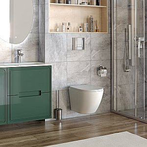 Унитаз подвесной Taliente Amato AM25010 Bianco opaco безободковый, с крышкой микролифт, белый матовый купить в интернет-магазине Sanbest