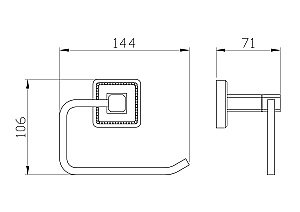 Держатель для туалетной бумаги без крышки WONZON & WOGHAND ROMA WW-7216 бронза купить в интернет-магазине сантехники Sanbest