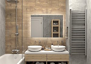 Зеркало с LED-подсветкой Misty НЕМБУС 100x70 ореол в ванную от интернет-магазине сантехники Sanbest