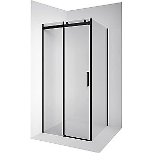 Душевой уголок Ambassador Benefit HB 19021202HB-80HB 130х80 стекло прозрачное/профиль черный купить в интернет-магазине Sanbest