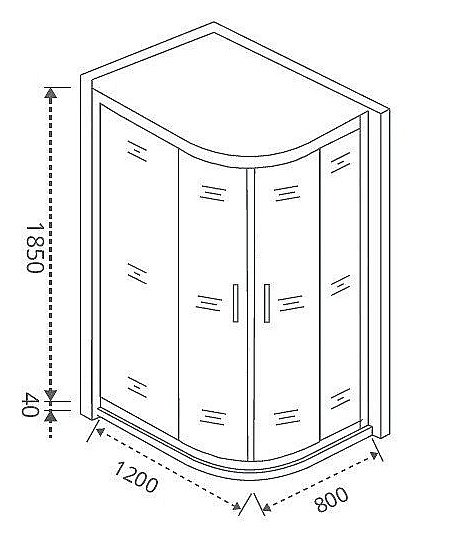 Душевой уголок Good door LATTE R 120x80 матовый купить в интернет-магазине Sanbest