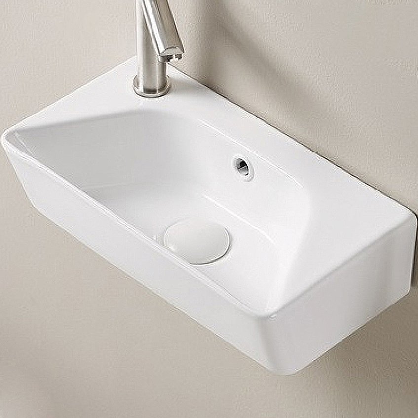 Раковина подвесная CeramaLux N 40 78578L/R белая купить в интернет-магазине Sanbest