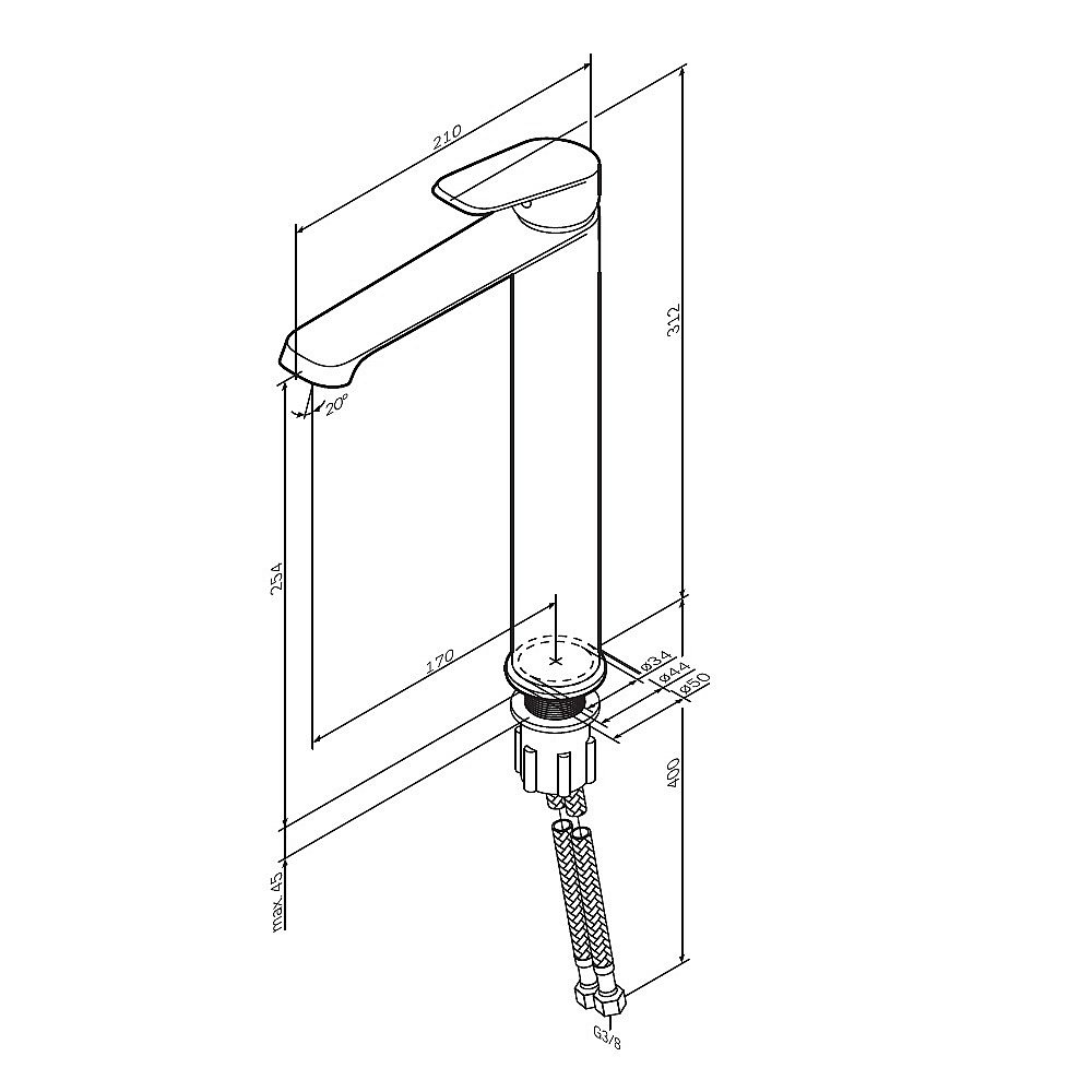 Смеситель для раковины AM.PM Func F8F92022 черный матовый купить в интернет-магазине сантехники Sanbest