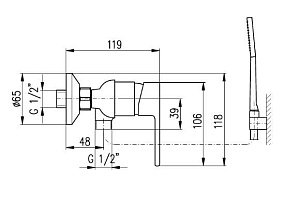 Смеситель для душа Rav-Slezak VLTAVA VT481.5/1CB купить в интернет-магазине сантехники Sanbest