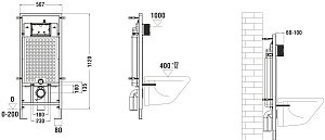 Унитаз с инсталляцией WeltWasser MARBERG 507 + GELBACH 041 MT-BL + MAR 507 SE MT-BL купить в интернет-магазине Sanbest