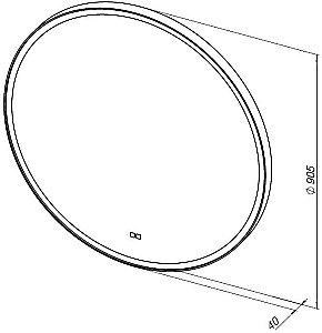Зеркало Aquanet Тренд 90 черный в ванную от интернет-магазине сантехники Sanbest