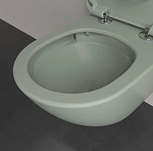 Унитаз подвесной Villeroy&Boch Antao 4674T0R8 утренняя зелень, безободковый, слив торнадо купить в интернет-магазине Sanbest