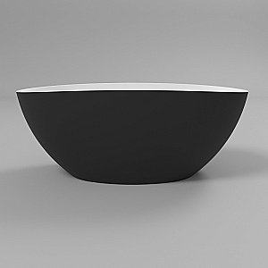 Ванна из искусственного камня WhiteCross Onyx A 160x75 черный/белый матовый купить в интернет-магазине Sanbest