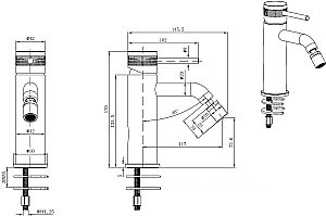 Смеситель для биде Allen Brau Priority 5.31A04-MG графит брашированный купить в интернет-магазине сантехники Sanbest