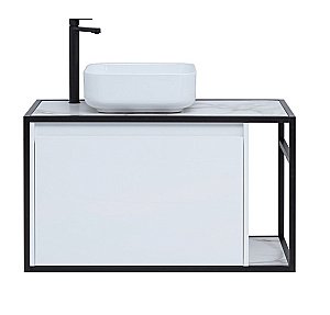 Тумба с раковиной Aquanet Nova Lite Loft 90 L/R белый для ванной в интернет-магазине Sanbest