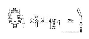 Смеситель для душа Roca Victoria 5A2025C0M купить в интернет-магазине сантехники Sanbest