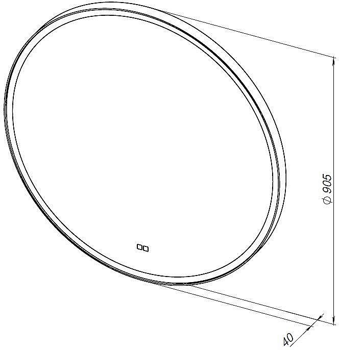 Зеркало Aquanet Тренд 90 черный в ванную от интернет-магазине сантехники Sanbest
