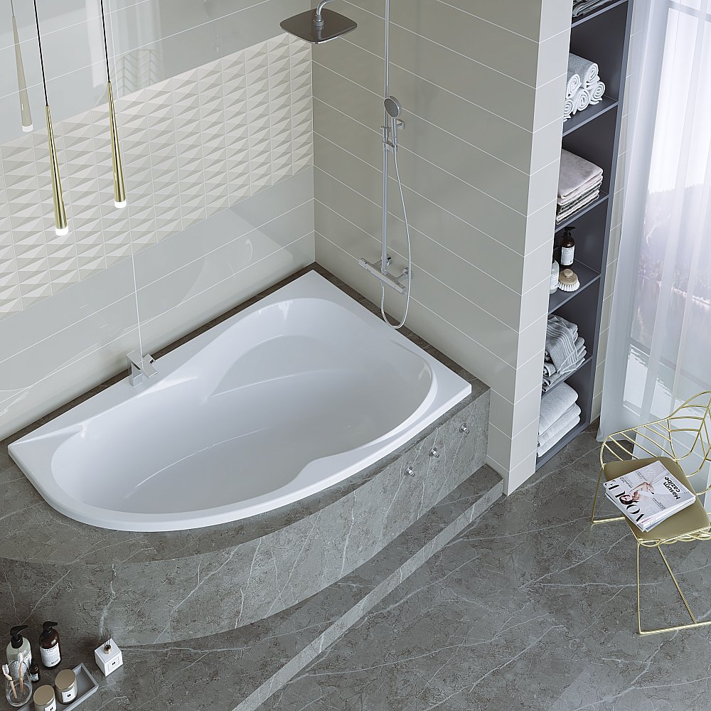 Акриловая ванна Alex Baitler Ладога 170х110 белая купить в интернет-магазине Sanbest