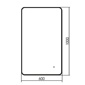 Зеркало ABBER See AG6102SCB 60x100 черный в ванную от интернет-магазине сантехники Sanbest