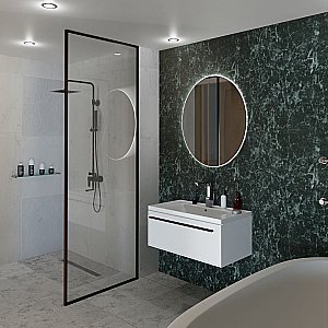 Тумба с раковиной LA FENICE Elba Bianco 80 белая для ванной в интернет-магазине Sanbest
