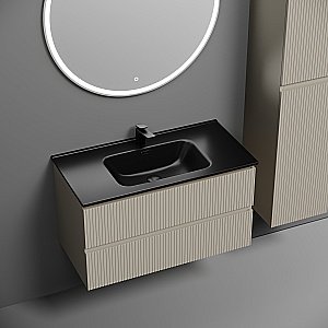 Тумба с раковиной Sancos Snob T 90 SNT90CE бежевая матовая для ванной в интернет-магазине Sanbest