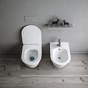 Унитаз Boheme Avva 972-W белый глянцевый, безободковый купить в интернет-магазине Sanbest