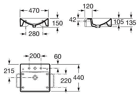 Раковина Roca Diverta 327111000 купить в интернет-магазине Sanbest