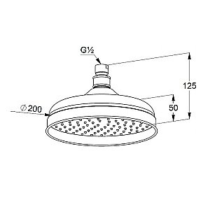 Верхний душ Kludi 1926 2751005 золото купить в интернет-магазине сантехники Sanbest