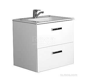Тумба с раковиной Roca Victoria Nord ZRU9000028 60 белый глянец для ванной в интернет-магазине Sanbest