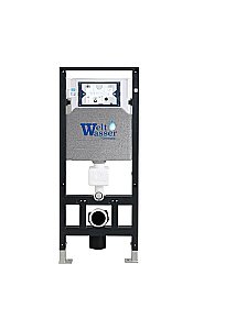 Унитаз с инсталляцией WeltWasser AMBERG 506+SALZBACH 043 GL-BL+AMBERG RD-BL черный/кнопка черная, безободковый, с крышкой микролифт, слив торнадо купить в интернет-магазине Sanbest