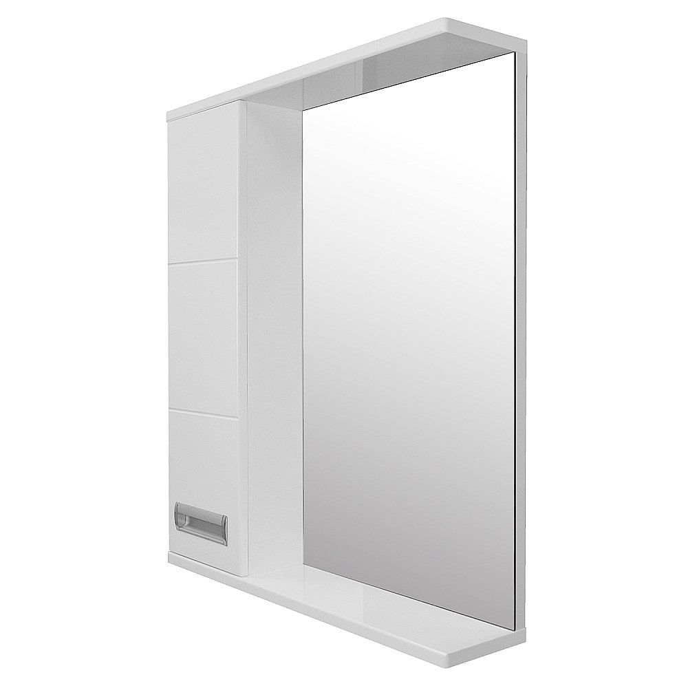 Зеркало со шкафом Loranto Дина 60 белый купить в интернет-магазине сантехники Sanbest