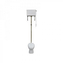 Унитаз Magliezza Retro 7010 белый/бронза, с высоким бачком купить в интернет-магазине Sanbest