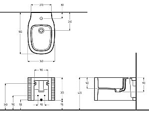 Биде подвесное Migliore MARE 32055 золото купить в интернет-магазине Sanbest