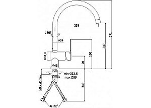 Смеситель для кухни Paffoni Ringo RIN180CR купить в интернет-магазине сантехники Sanbest