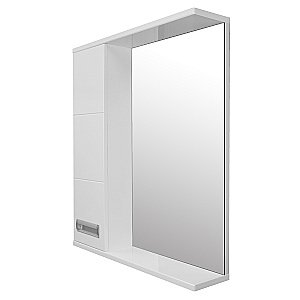 Зеркало со шкафом Loranto Дина 60 белый купить в интернет-магазине сантехники Sanbest