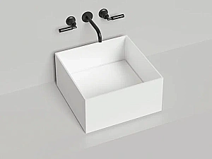 Раковина накладная Salini ARMONIA SQUARE 02 S-Sense 130512G 45 белая купить в интернет-магазине Sanbest