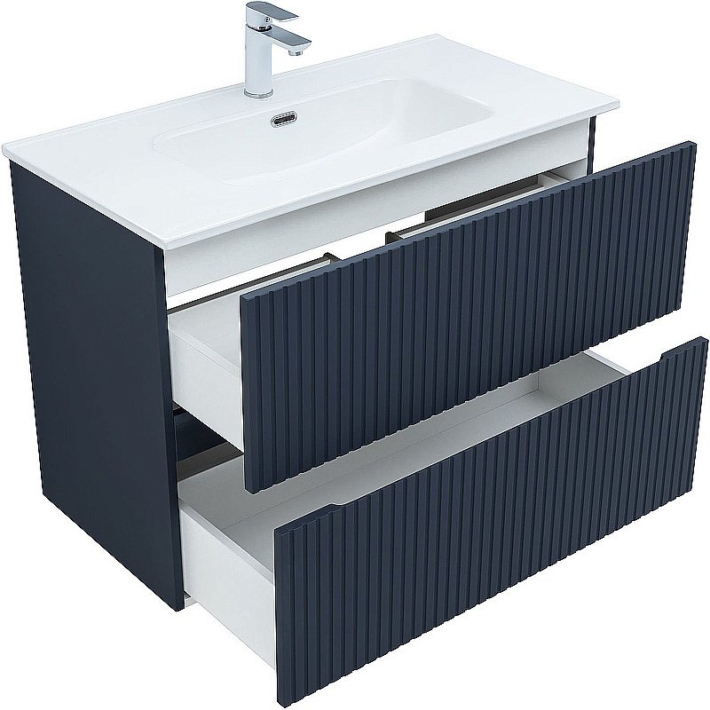 Тумба с раковиной Aquanet Джейн 90 313303 маренго для ванной в интернет-магазине Sanbest