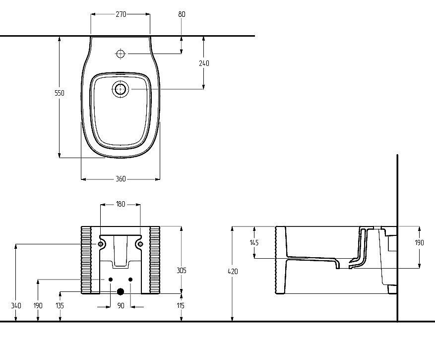 Биде подвесное Migliore MARE 32055 золото купить в интернет-магазине Sanbest