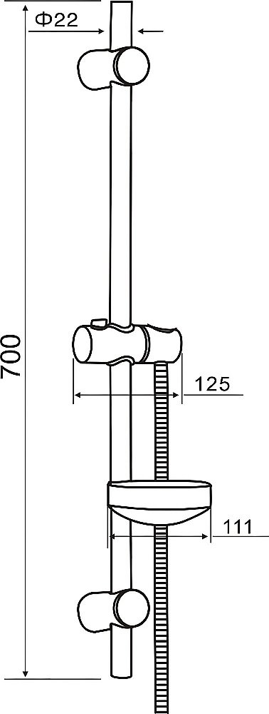Душевая штанга Orange Vario OS7 хром купить в интернет-магазине сантехники Sanbest